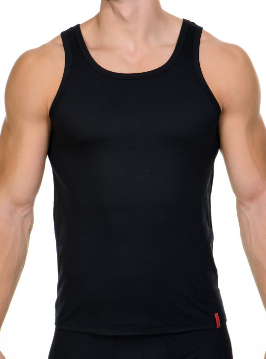 bruno banani Base Line Tanktop schwarz S (48% Baumwolle, 47% Modal, 5% Elasthan)