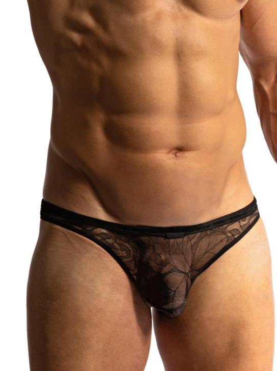 MANSTORE M2423 Hip String black (62% Polyamid, 38% Elasthan) S