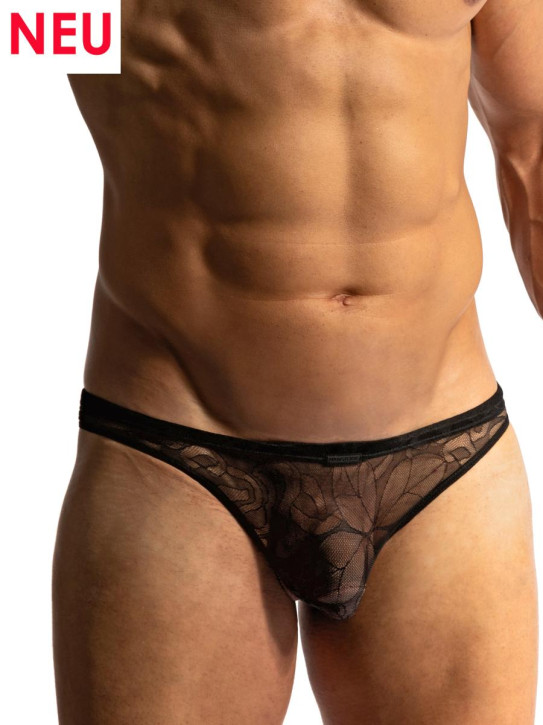 MANSTORE M2423 Hip String black (62% Polyamid, 38% Elasthan)