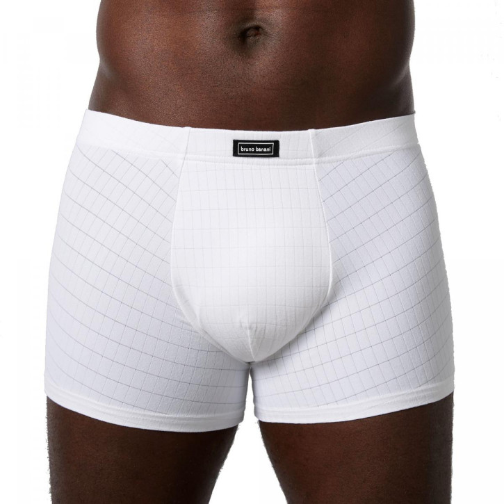 bruno banani Check Line 2.0 Short weiß (90% Polyamid, 10% Elasthan) L / Weiss