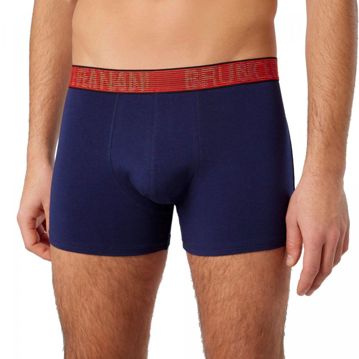 bruno banani Human Touch Short nachtblau/rot (47% Modal, 47% Baumwolle, 6% Elasthan)