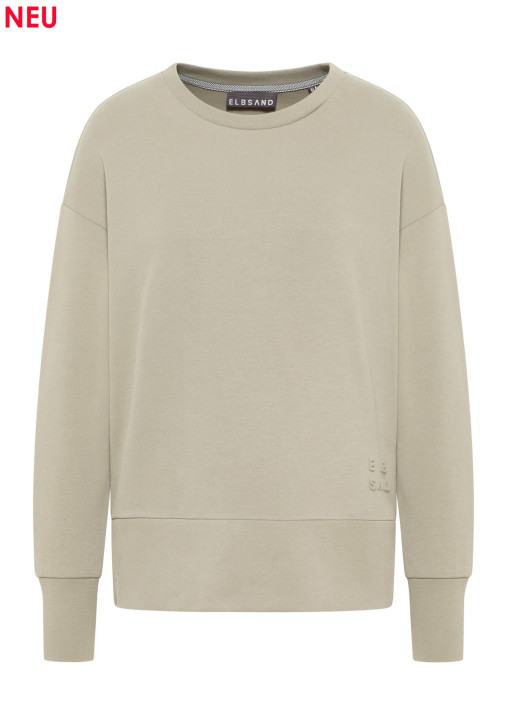 ELBSAND Tove Sweatshirt pale fern (82% Baumwolle, 14% Polyester, 4% Elasthan) M