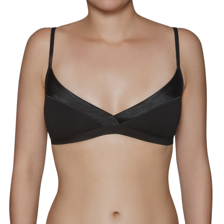 AIKYOU CHARLOTTE Bralette schwarz XS (92% Baumwolle, 8% Elasthan)