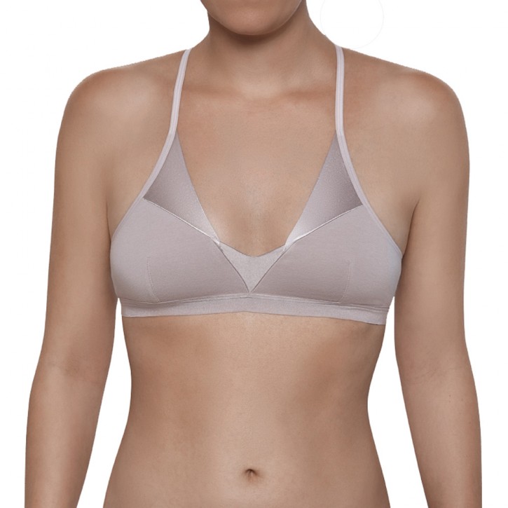 AIKYOU NOOMI Bustier-BH rosegrey (92% Baumwolle, 8% Elasthan)