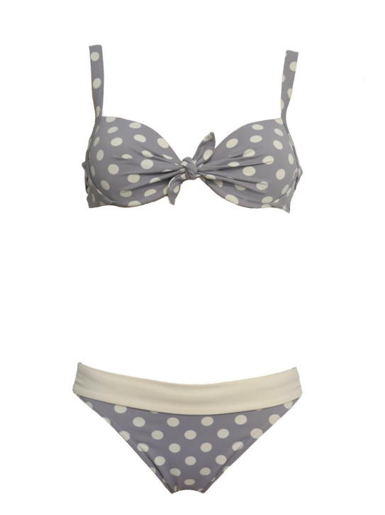 WASSERSTOFF 43 943 Shell Butterfly Bikini Grace grey-cream (90% Polyamid, 10% Elasthan)