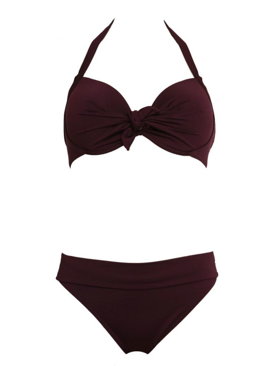 WASSERSTOFF 43 952 Shell Butterfly Bikini True Love uni verschiedene Farben (80% Polyamid, 20% Elasthan) 38D / vino