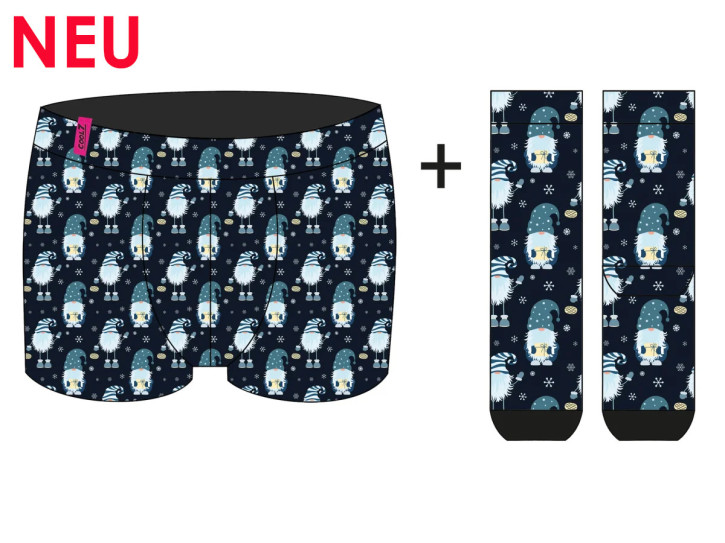 cool7 SCANDI GNOMES Boxer + Socken Set (95% Baumwolle, 5% Elasthan)