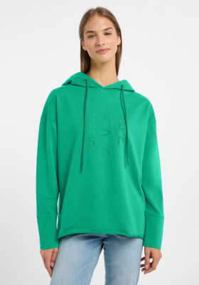 ELBSAND Dana Hoodie kelly green (95% Baumwolle, 5% Elasthan) L