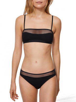 AIKYOU SOFIA Bandeau-BH schwarz (92% Baumwolle, 8% Elasthan) S