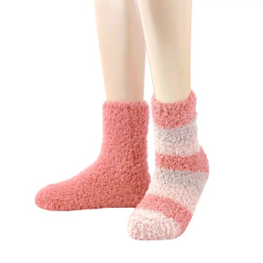 cool7 CG Cosy Home Socks 2-Pack verschiedene Farben (98% Polyester, 2% Elasthan) coral