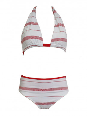 WASSERSTOFF Triangelo Bikini New Stripes white-red 43 945 (93% Polyamid, 7% Elasthan) 40/L