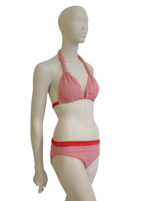 WASSERSTOFF Triangelo Bikini St. Tropez red-cream 43 949 (92% Polyamid, 8% Elasthan) 36/S