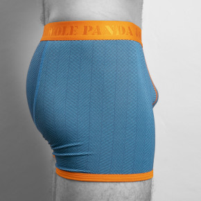 Swole Panda Blue Chevron Bamboo Boxers (95% Bamboo-Viskose, 5% Elasthan) L